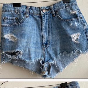 Urban Outfitters High-Waisted Cheeky Denim Shorts